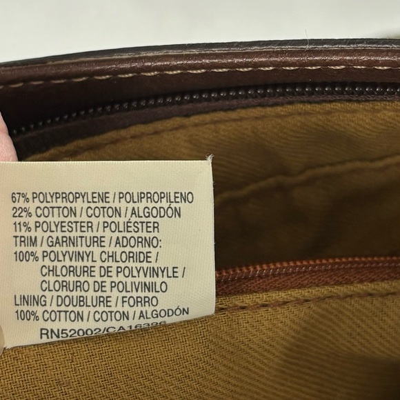 Liz Claiborne Vintage Ladies Brown Handbag 10" W x 7" H x 3" D Lots of Pockets - Picture 8 of 16